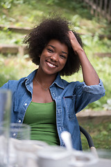 Image showing Portrait of Beautiful happy African-American girl