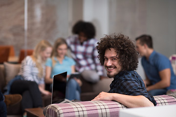 Image showing Portrait of young informal businessman