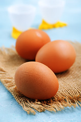 Image showing raw chicken eggs