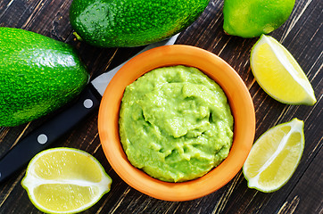 Image showing guacamole in bowl