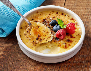 Image showing bowl of homemade creme brule