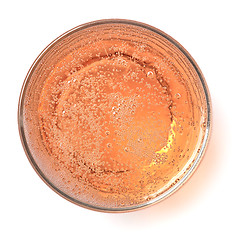 Image showing glass of pink champagne