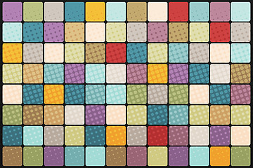 Image showing Mosaic background of colored squares