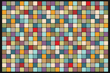 Image showing Mosaic background of colored squares