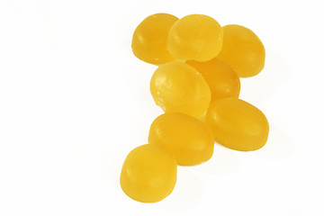 Image showing Yellow cough drops