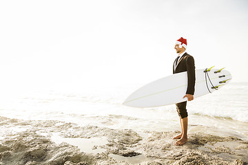 Image showing Santa Business Surfist