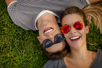 Image showing Relaxing in the park