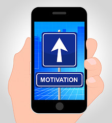 Image showing Motivation Smartphone Means Do It Now And Act
