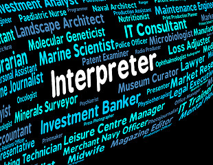 Image showing Interpreter Job Shows Profession Jobs And Translators