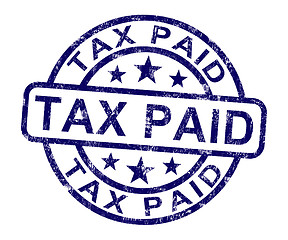 Image showing Tax Paid Stamp Shows Excise Or Duty Paid