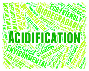 Image showing Acidification Word Shows Environment Sea And Environmental
