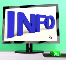 Image showing Info Word On Computer Shows Getting Information Online