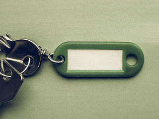 Image showing Vintage looking Green keyring