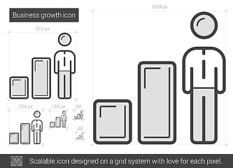 Image showing Business growth line icon.