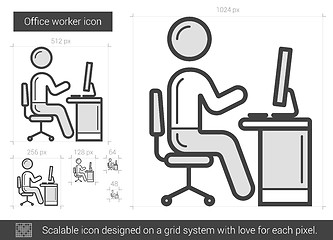 Image showing Office worker line icon.