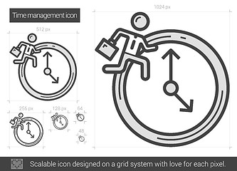 Image showing Time managment line icon.