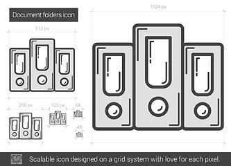 Image showing Document folders line icon.