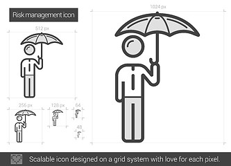 Image showing Risk managment line icon.