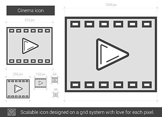 Image showing Cinema line icon.