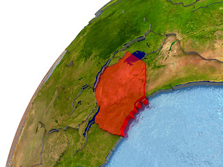 Image showing Tanzania on Earth