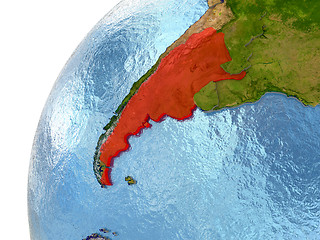 Image showing Argentina on Earth