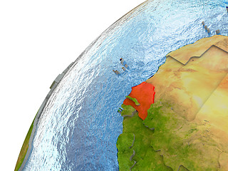 Image showing Senegal on Earth