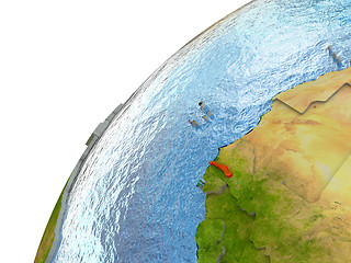 Image showing Gambia on Earth