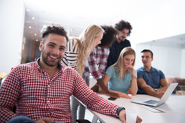 Image showing Portrait of young informal businessman