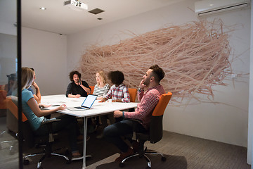 Image showing Multiethnic startup business team on meeting