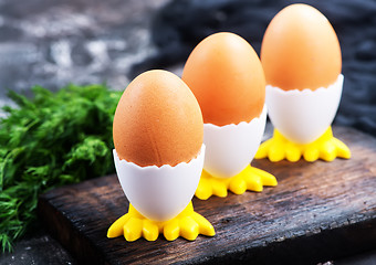 Image showing boiled chicken eggs