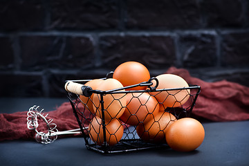 Image showing raw chicken eggs