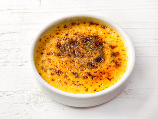 Image showing bowl of homemade creme brule