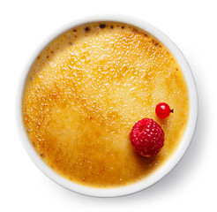 Image showing creme brule on white background