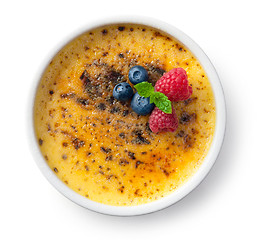 Image showing bowl of homemade creme brule