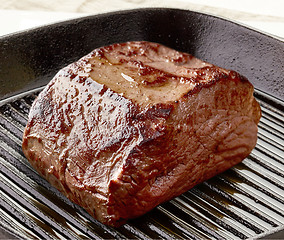 Image showing Deer meat steak