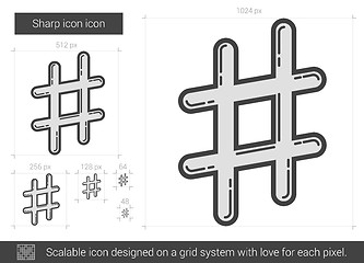 Image showing Sharp line icon.