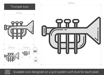 Image showing Trumpet line icon.