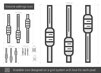 Image showing Volume settings line icon.