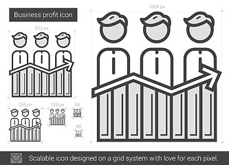 Image showing Business profit line icon.