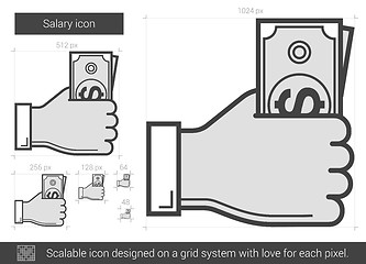 Image showing Salary line icon.