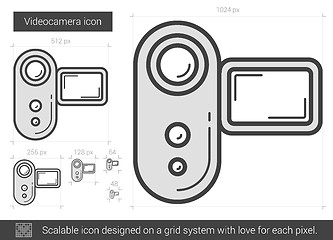 Image showing Videocamera line icon.