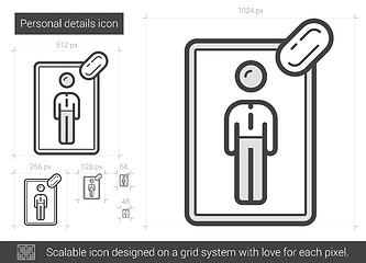 Image showing Personal details line icon.