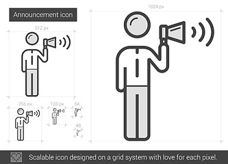 Image showing Announcement line icon.