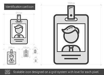 Image showing Identification card line icon.