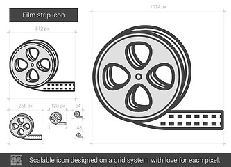 Image showing Film strip line icon.