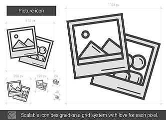 Image showing Picture line icon.