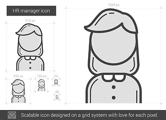 Image showing HR manager line icon.