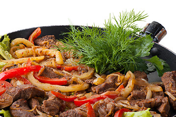 Image showing traditional mexican beef fajitas