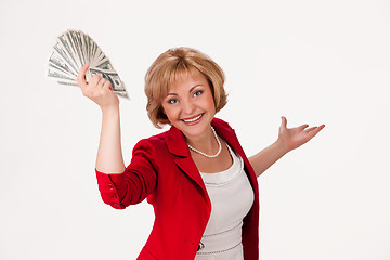 Image showing Woman And Money