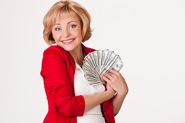 Image showing Woman And Money